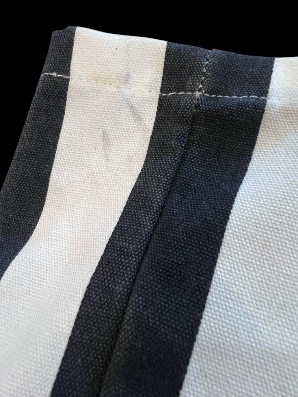 Kérastase Paris Black White Striped Canvas Tote Beach Bag Large - Picture 6 of 7